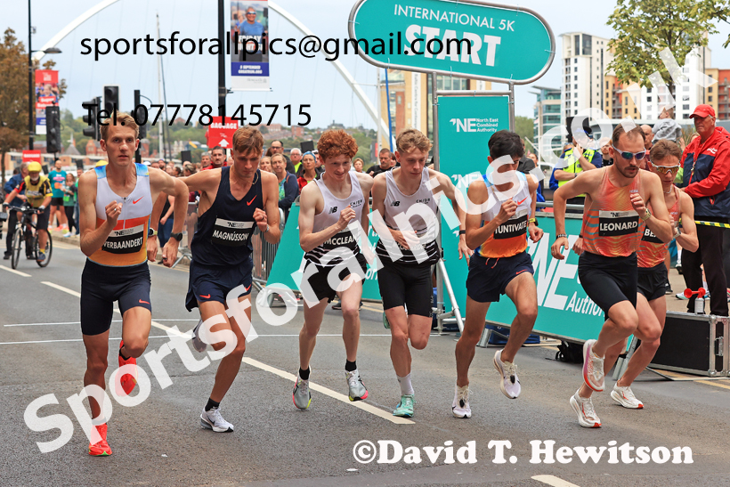 Elite Mens 5k, AJ Bell Great North 5k. Photo: David T. Hewitson/Sports for All Pics